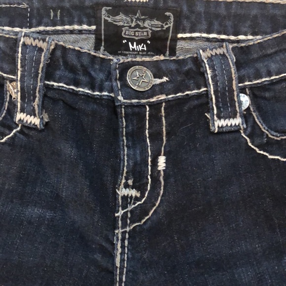 Big Star sz 27 regular Miki jeans. Dark wash new w/o tags! White stitching - Picture 6 of 12